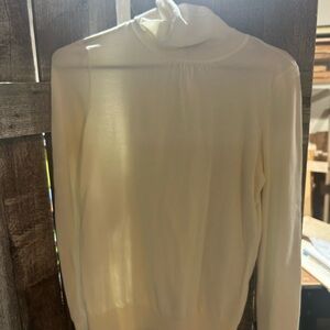 Talbots Pima Cotton Cream Turtle Neck (L)